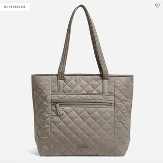 Vera Bradley Iconic Vera Tote in Tranquil Gray