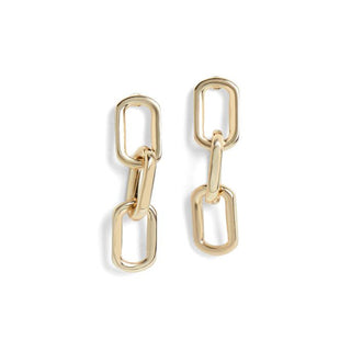 Whispers Gold Links Hoop Earrings WN004203