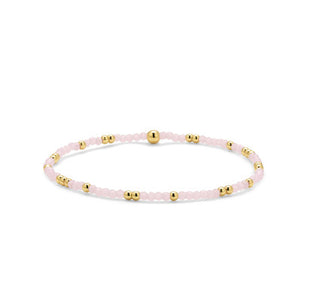My Fun Colors Crystal Beaded Bracelet Shell Pink Gold