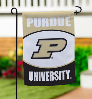 Purdue University Suede Garden Flag