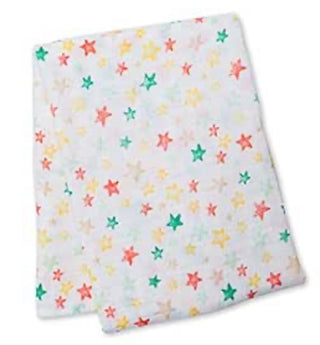 Lulujo Cotton Muslin Swaddle Star Bright
