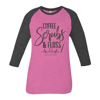 Simply Faithful Coffee Scrubs Floss Raglan Tee