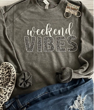 Southern Attitude Designs Weekend Vibes Crewneck