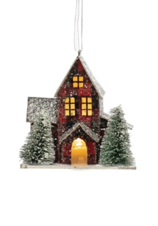 Buffalo Check Paper House Ornament
