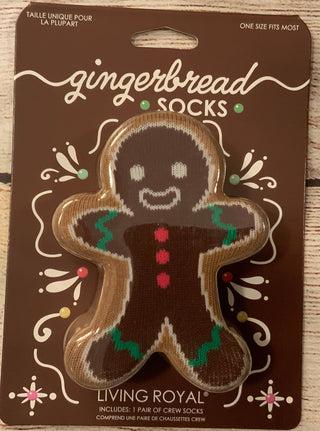 Living Royal Gingerbread 3D Crew Socks