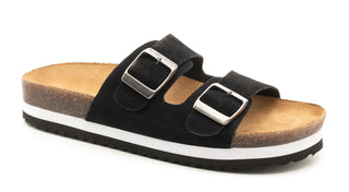 Corky's Beach Babe Sandal, Black Suede