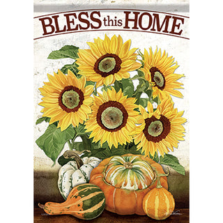 Sunflower & Gourds Garden Flag