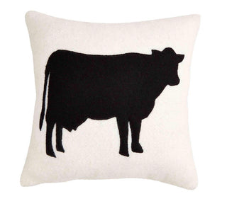 Mudpie Felt Pillow Cow