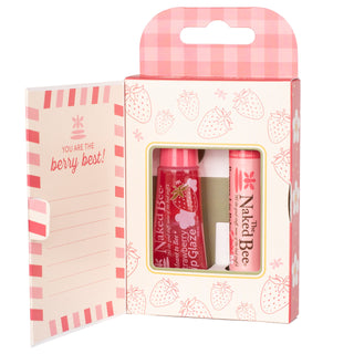 The Naked Bee Lip Care Duo Gift Set Strawberry