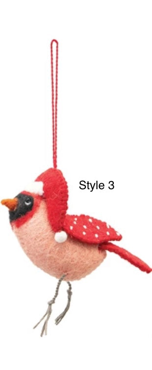 Wool Felt Bird Ornament