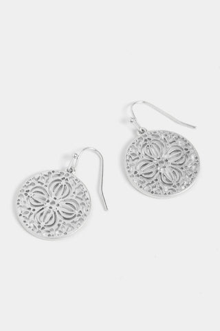Whispers Floral Filigree Earrings Silver WN004761