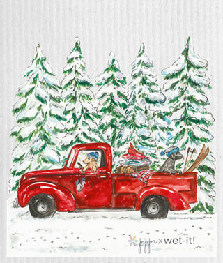 Wet It! Pippa Vintage Winter Swedish Dishcloth