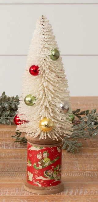Audrey’s Vintage Spool Christmas Tree Snowmen (Medium)
