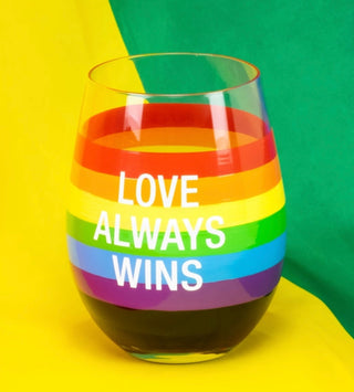 Love Always Wins Wine Glass