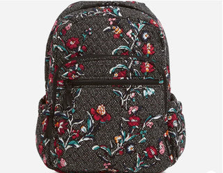 Vera Bradley Campus Backpack Perennials Noir Dot