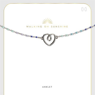 Coco+Carmen Blues Charm Anklet Heart