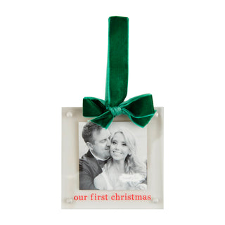 Mudpie Acrylic Ornament Our First Christmas