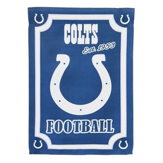 Indianapolis Colts Suede Glitter Garden Flag