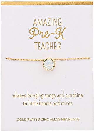 Amazing Pre-K Teacher Necklace