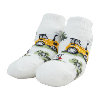 Mudpie Farm Rattle Toe Socks Red Tractor