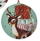 Vintage Style Holiday Disc Ornament