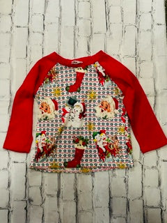 Kids Vintage Christmas Raglan Top
