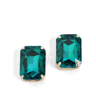 Whispers Octagon Jewel Earrings Green WN004518