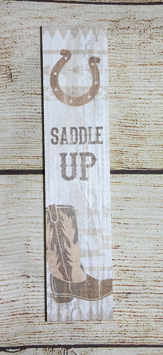 Saddle Up Block Sign