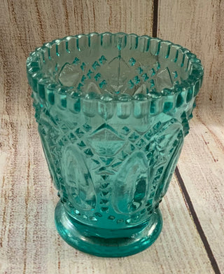 Decorative Teal Glass Votive