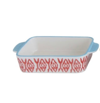 Hand Stamped Stoneware Baker