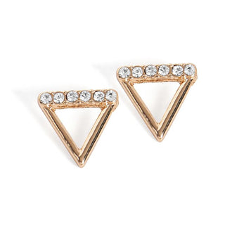 Whispers Gold Triangle w/Stones Earrings WN004256