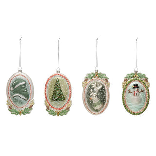 Glass Ornament w/Holiday Image