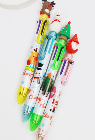 Love and Repeat Christmas Theme Multi Color Ballpoint Pen Christmas Tree