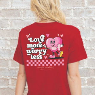 Simply Southern Short Sleeve Love More Red