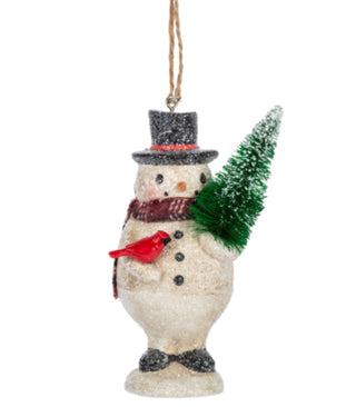 Frosty Snowman Ornament w/Tree