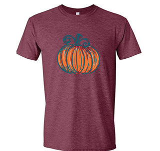 Jane Marie Pumpkin Maroon Crew Neck T-Shirt JM2682T Size Small