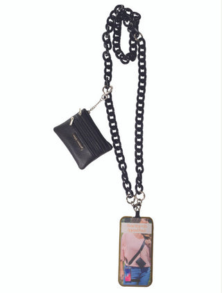 Simply Southern Crossbody Chain Link Phone Wallet Black