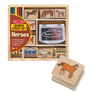 Melissa & Doug Wooden Stamp Set Horses