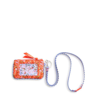 Vera Bradley Zip ID Pouch w/ Breakaway Lanyard Wildflower Springs