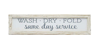 Wash Dry Fold Sign