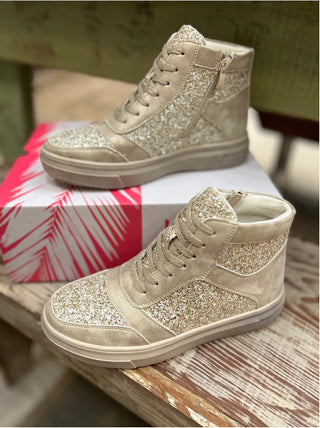 Corkys Notorious Sneakers Gold Metallic