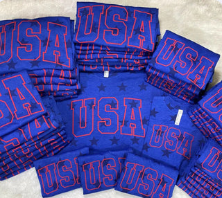 Midwest Tees USA Puff Blue Star T-Shirt