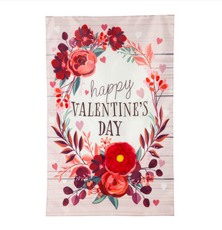 Floral Happy Valentine’s Day Standard House Flag