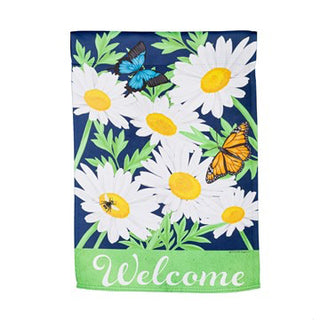 Daisy Garden Suede Garden Flag