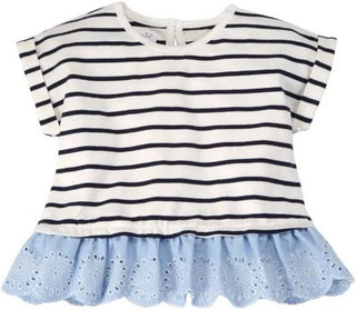 Mudpie Stripe Eyelet Tee