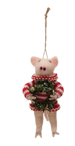 Wool Pig Ornament