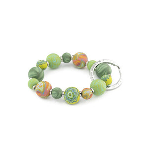 Jilzarah Green Fern Wrist Keychain Small Bead