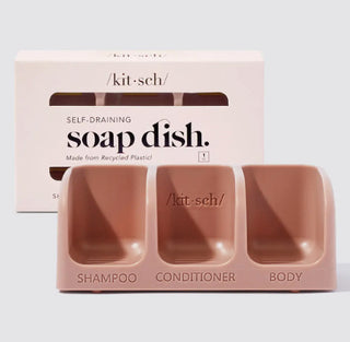 Kitsch Self Draining Soap Dish Terracotta