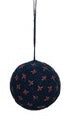 Round Wool Felt Ball Ornament w/Embroidery