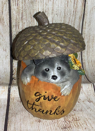 Give Thanks Forest Critter Acorn